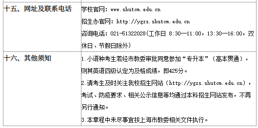 2023年上海中医药大学普通专升本招生章程