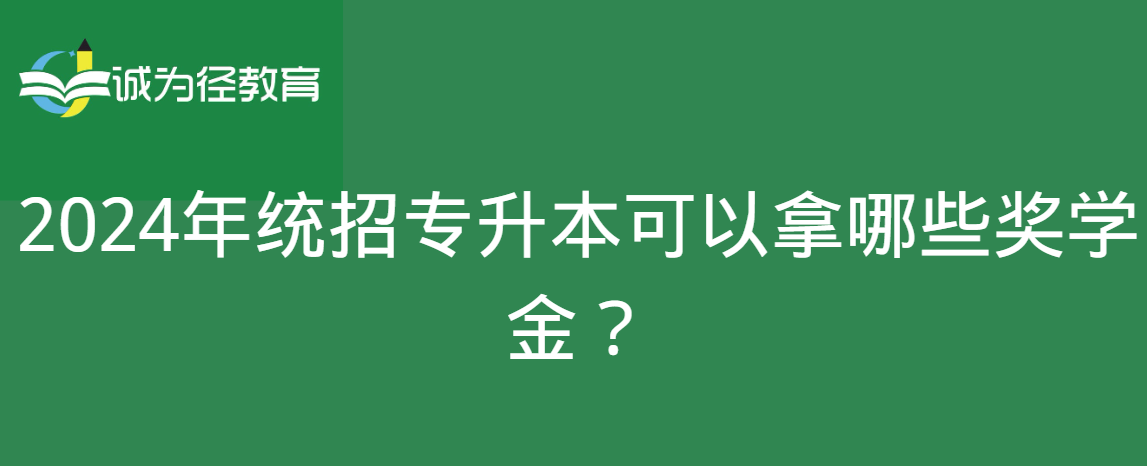 2024年统招专升本可以拿哪些奖学金？