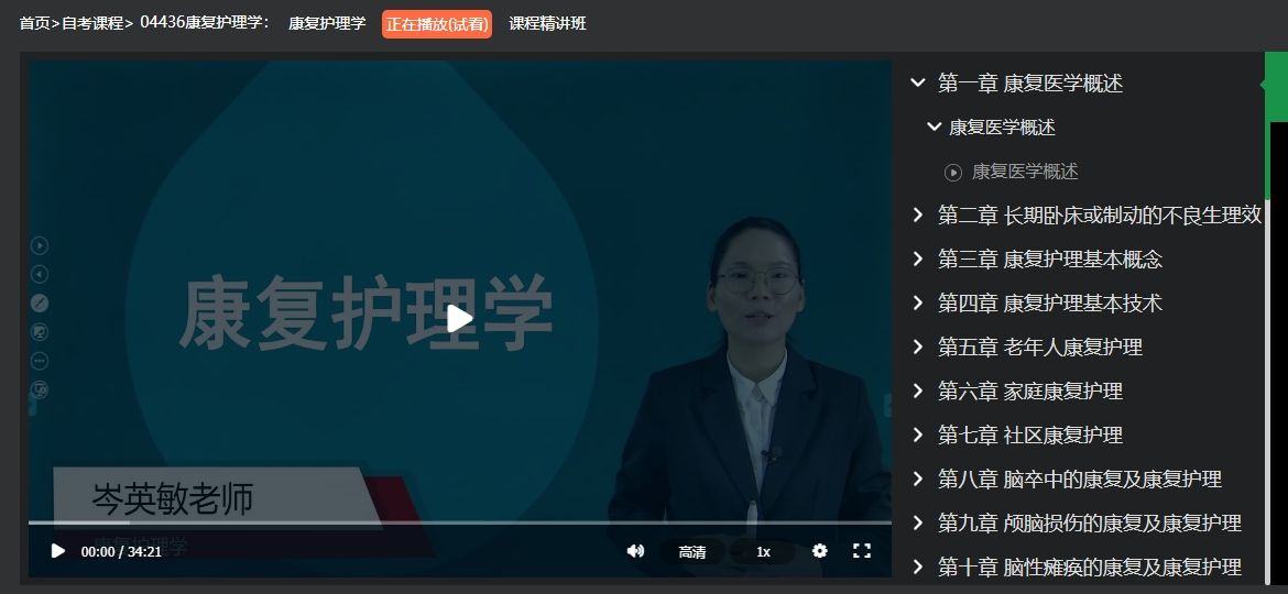2023年十月自学考试04436康复护理学考试真题