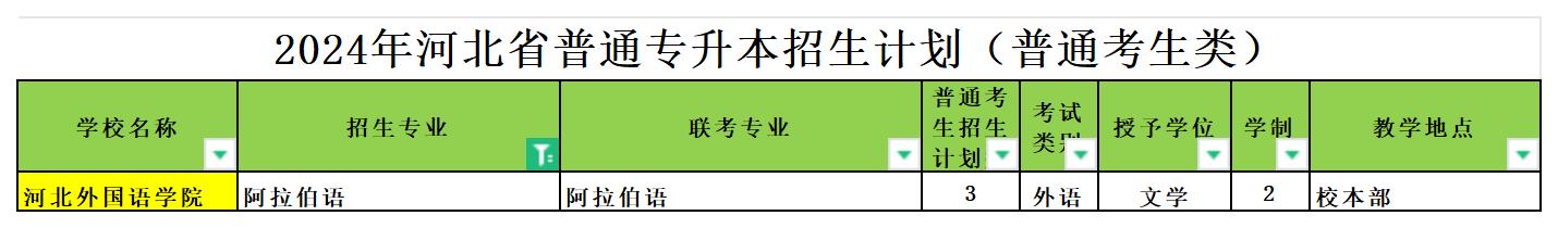 2024年河北专升本阿拉伯语专业可报考院校汇总