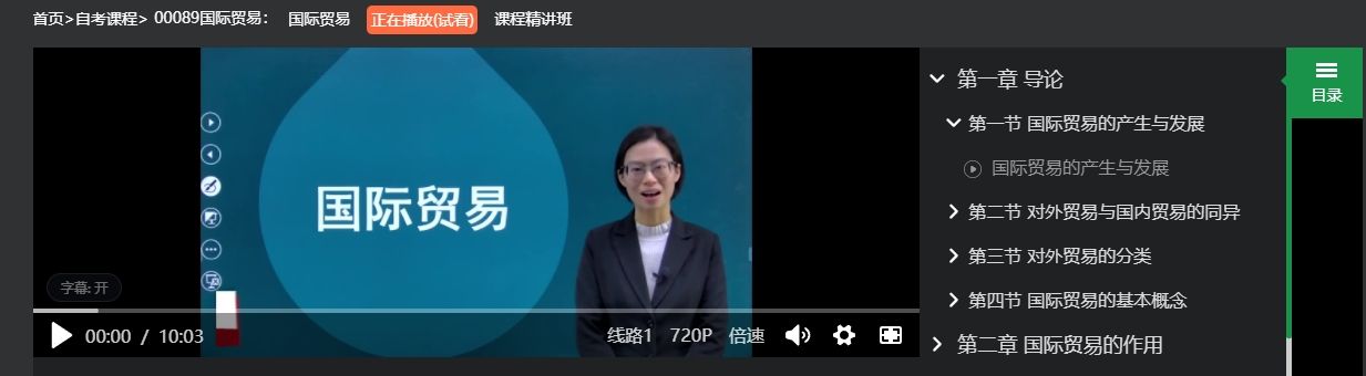2023年十月自学考试00089国际贸易考试试题