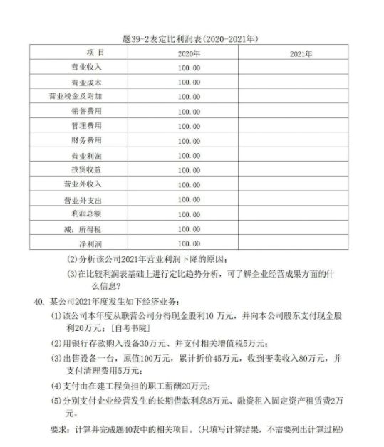 2023年4月自学考试00161财务报表剖析(一)考试真题