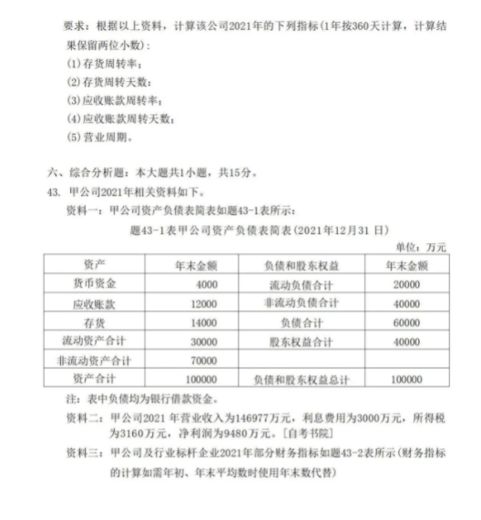 2023年4月自学考试00161财务报表剖析(一)考试真题