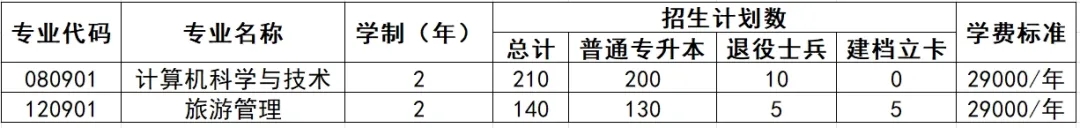 沈阳城市学院2024年专升本招生专业